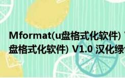 Mformat(u盘格式化软件) V1.0 汉化绿色版（Mformat(u盘格式化软件) V1.0 汉化绿色版功能简介）