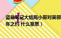 盗墓笔记大结局小哥对吴邪说的话（盗墓笔记 天真吴邪 十年之约 什么意思）