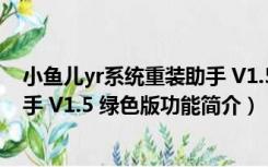 小鱼儿yr系统重装助手 V1.5 绿色版（小鱼儿yr系统重装助手 V1.5 绿色版功能简介）