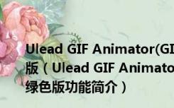 Ulead GIF Animator(GIF动画制作软件) V5.11 汉化绿色版（Ulead GIF Animator(GIF动画制作软件) V5.11 汉化绿色版功能简介）