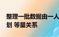 整理一批数据由一人做需80小时完成,现在计划 等量关系