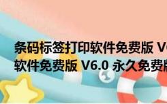 条码标签打印软件免费版 V6.0 永久免费版（条码标签打印软件免费版 V6.0 永久免费版功能简介）