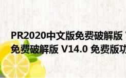 PR2020中文版免费破解版 V14.0 免费版（PR2020中文版免费破解版 V14.0 免费版功能简介）