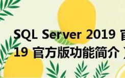 SQL Server 2019 官方版（SQL Server 2019 官方版功能简介）