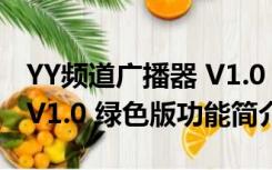 YY频道广播器 V1.0 绿色版（YY频道广播器 V1.0 绿色版功能简介）