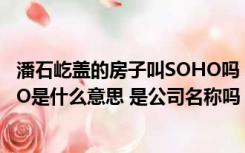 潘石屹盖的房子叫SOHO吗（SOHO中国董事长潘石屹SOHO是什么意思 是公司名称吗 啥公司）