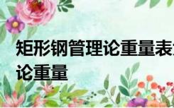 矩形钢管理论重量表大全80Ⅹ40X2矩型管理论重量