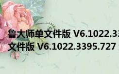 鲁大师单文件版 V6.1022.3395.727 绿色免费版（鲁大师单文件版 V6.1022.3395.727 绿色免费版功能简介）