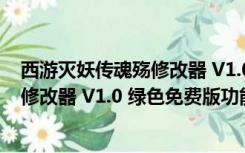 西游灭妖传魂殇修改器 V1.0 绿色免费版（西游灭妖传魂殇修改器 V1.0 绿色免费版功能简介）