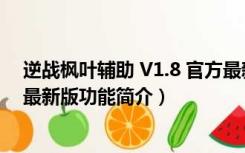 逆战枫叶辅助 V1.8 官方最新版（逆战枫叶辅助 V1.8 官方最新版功能简介）