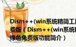 Dism++(win系统精简工具) X64 V10.1.2002.108 绿色免费版（Dism++(win系统精简工具) X64 V10.1.2002.108 绿色免费版功能简介）