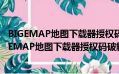 BIGEMAP地图下载器授权码破解文件 V2021 免费版（BIGEMAP地图下载器授权码破解文件 V2021 免费版功能简介）