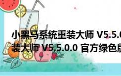 小黑马系统重装大师 V5.5.0.0 官方绿色版（小黑马系统重装大师 V5.5.0.0 官方绿色版功能简介）