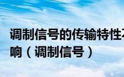 调制信号的传输特性不好将对编码信道产生影响（调制信号）