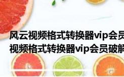 风云视频格式转换器vip会员破解版 V2021.7 免费版（风云视频格式转换器vip会员破解版 V2021.7 免费版功能简介）