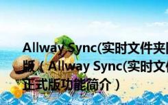 Allway Sync(实时文件夹同步软件) V17.2.8 多语中文正式版（Allway Sync(实时文件夹同步软件) V17.2.8 多语中文正式版功能简介）