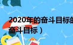 2020年的奋斗目标的具体蓝图?（2020年的奋斗目标）