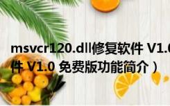 msvcr120.dll修复软件 V1.0 免费版（msvcr120.dll修复软件 V1.0 免费版功能简介）