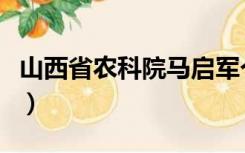 山西省农科院马启军个人简历（山西省农科院）