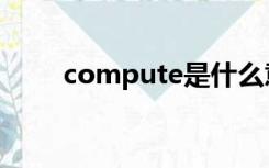 compute是什么意思（compute）