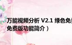 万能视频分析 V2.1 绿色免费版（万能视频分析 V2.1 绿色免费版功能简介）