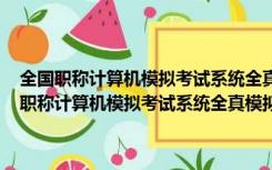 全国职称计算机模拟考试系统全真模拟练习软件 V2011 破解版（全国职称计算机模拟考试系统全真模拟练习软件 V2011 破解版功能简介）