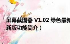 屏幕截图器 V1.02 绿色最新版（屏幕截图器 V1.02 绿色最新版功能简介）