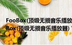 FooBox(顶级无损音乐播放器) V6.1.6.9 中文免费版（FooBox(顶级无损音乐播放器) V6.1.6.9 中文免费版功能简介）