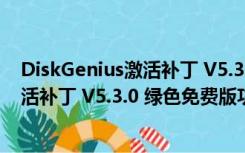 DiskGenius激活补丁 V5.3.0 绿色免费版（DiskGenius激活补丁 V5.3.0 绿色免费版功能简介）