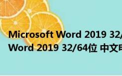 Microsoft Word 2019 32/64位 中文电脑版（Microsoft Word 2019 32/64位 中文电脑版功能简介）