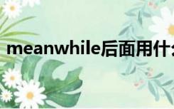 meanwhile后面用什么时态（meanwhile）