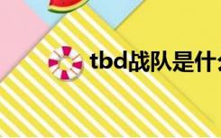 tbd战队是什么意思（tbd）