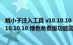 明小子注入工具 v10.10.10 绿色免费版（明小子注入工具 v10.10.10 绿色免费版功能简介）