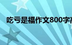 吃亏是福作文800字高中（吃亏是福作文）