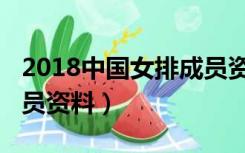 2018中国女排成员资料表（2018中国女排成员资料）