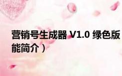 营销号生成器 V1.0 绿色版（营销号生成器 V1.0 绿色版功能简介）