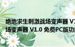 绝地求生刺激战场变声器 V1.0 免费PC版（绝地求生刺激战场变声器 V1.0 免费PC版功能简介）