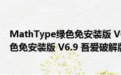 MathType绿色免安装版 V6.9 吾爱破解版（MathType绿色免安装版 V6.9 吾爱破解版功能简介）