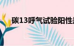 碳13呼气试验阳性是什么意思（碳13）