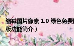 缩减图片像素 1.0 绿色免费版（缩减图片像素 1.0 绿色免费版功能简介）