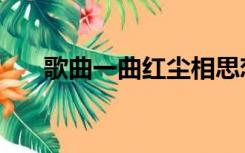 歌曲一曲红尘相思恋（歌曲一曲红尘）