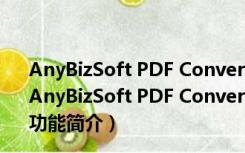 AnyBizSoft PDF Converter(PDF转换器) V2.0.0 破解版（AnyBizSoft PDF Converter(PDF转换器) V2.0.0 破解版功能简介）