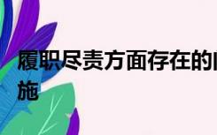 履职尽责方面存在的问题及原因分析及整改措施