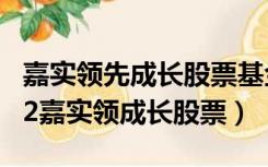 嘉实领先成长股票基金 070022昨天（070022嘉实领成长股票）