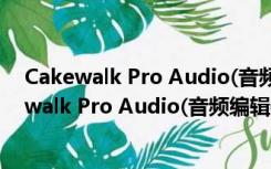 Cakewalk Pro Audio(音频编辑器) V9.03 汉化版（Cakewalk Pro Audio(音频编辑器) V9.03 汉化版功能简介）