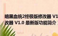 暗黑血统2终极版修改器 V1.0 最新版（暗黑血统2终极版修改器 V1.0 最新版功能简介）