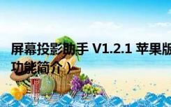 屏幕投影助手 V1.2.1 苹果版（屏幕投影助手 V1.2.1 苹果版功能简介）