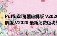 Puffin浏览器破解版 V2020 最新免费版（Puffin浏览器破解版 V2020 最新免费版功能简介）