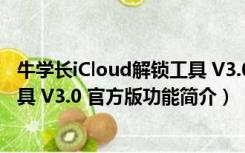 牛学长iCloud解锁工具 V3.0 官方版（牛学长iCloud解锁工具 V3.0 官方版功能简介）