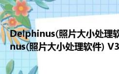 Delphinus(照片大小处理软件) V3.1 绿色中文版（Delphinus(照片大小处理软件) V3.1 绿色中文版功能简介）